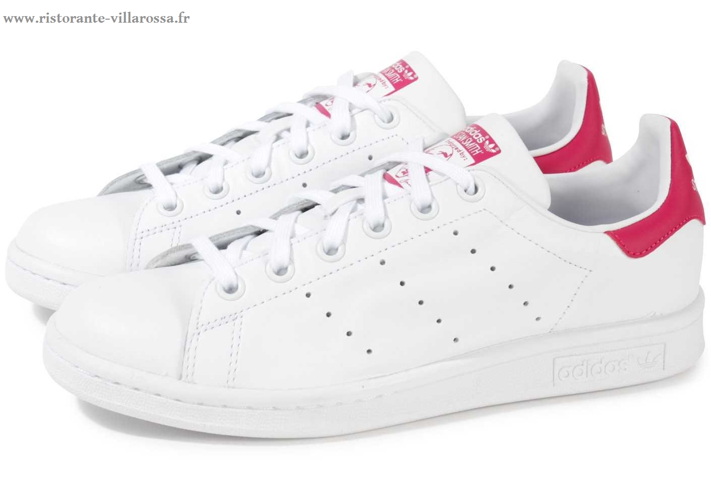 chaussure adidas rose et blanche