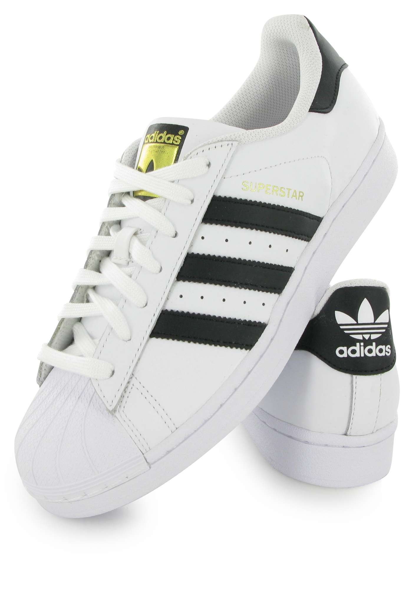 superstar adidas femme blanche et noir