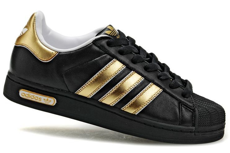 basket adidas femme noir et dore