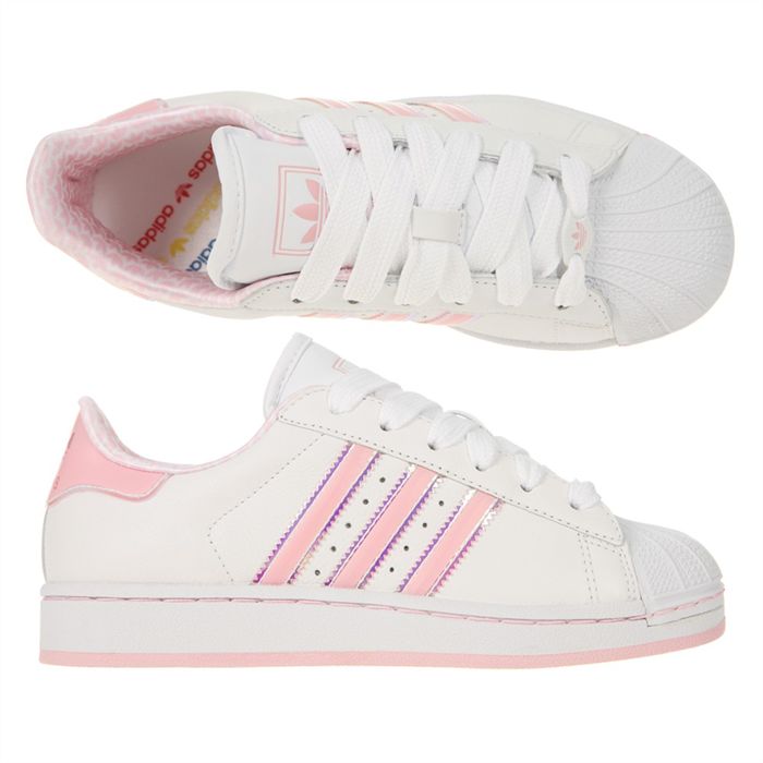 chaussure adidas rose et blanche