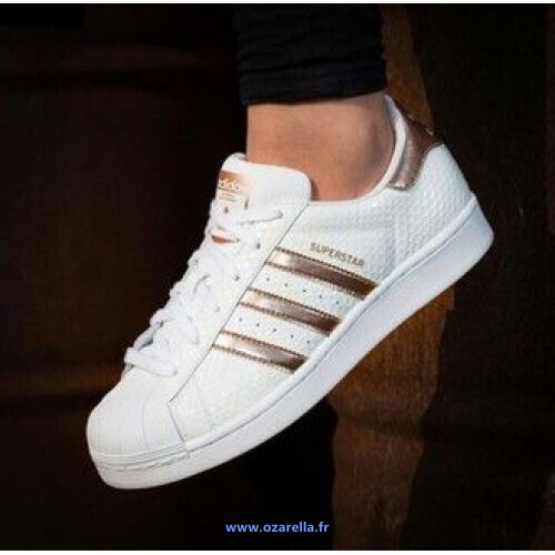 adidas superstar blanc rose