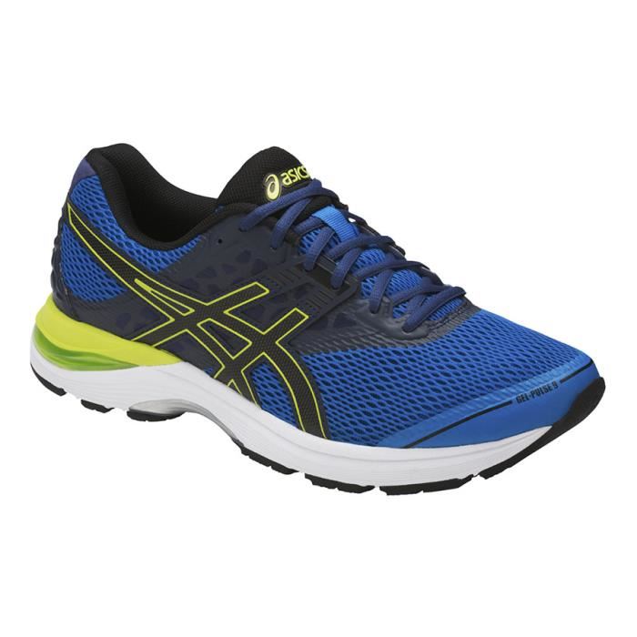chaussures running asics gel ziruss homme bleu jaune asics