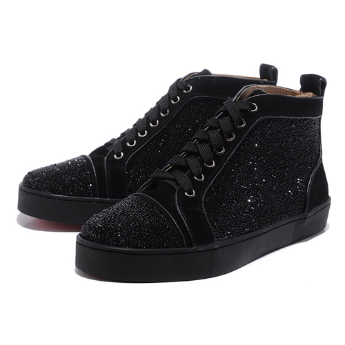 basket louboutin femme paillette